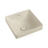 345x345x175mm Fienza Aluca Square Inset Basin Ceramic Slim Edge Design With Overflow Matt Khaki