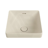 345x345x175mm Fienza Aluca Square Inset Basin Ceramic Slim Edge Design With Overflow Matt Khaki