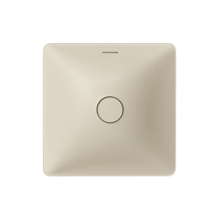 345x345x175mm Fienza Aluca Square Inset Basin Ceramic Slim Edge Design With Overflow Matt Khaki