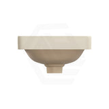 345x345x175mm Fienza Aluca Square Inset Basin Ceramic Slim Edge Design With Overflow Matt Khaki