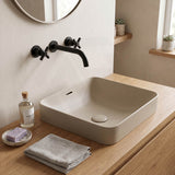 Fienza Aluca Square Ceramic Inset Basin Slim Edge with Overflow 345x345x175mm - Variant Colour