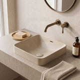 Fienza Aluca Square Ceramic Inset Basin Slim Edge with Overflow 345x345x175mm - Variant Colour