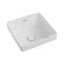 345x345x175mm Fienza Aluca Square Inset Basin Ceramic Slim Edge Design With Overflow Matt White