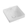 345x345x175mm Fienza Aluca Square Inset Basin Ceramic Slim Edge Design With Overflow Matt White