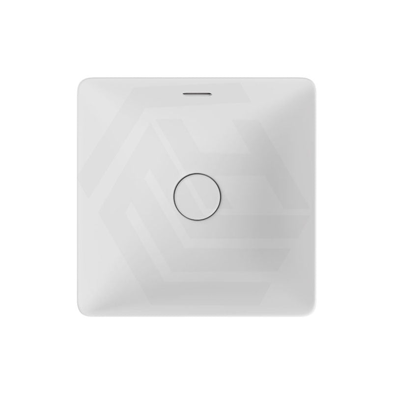 345x345x175mm Fienza Aluca Square Inset Basin Ceramic Slim Edge Design With Overflow Matt White