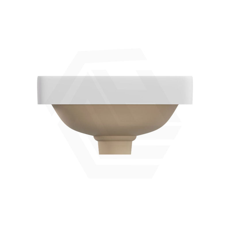 345x345x175mm Fienza Aluca Square Inset Basin Ceramic Slim Edge Design With Overflow Matt White