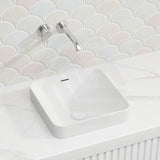 345x345x175mm Fienza Aluca Square Inset Basin Ceramic Slim Edge With Overflow Various Colour