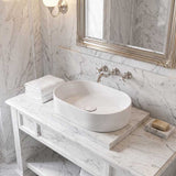 Fienza Aluca Pill Ceramic Above Counter Basin Slim Edge 510x310x120mm - 3 Colours