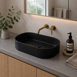 Fienza Aluca Pill Ceramic Above Counter Basin Slim Edge 510x310x120mm - 3 Colours