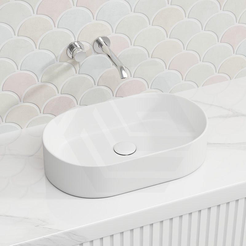 510x310x120mm Fienza Aluca Pill Ceramic Above Counter Basin Slim Edge Colours Available