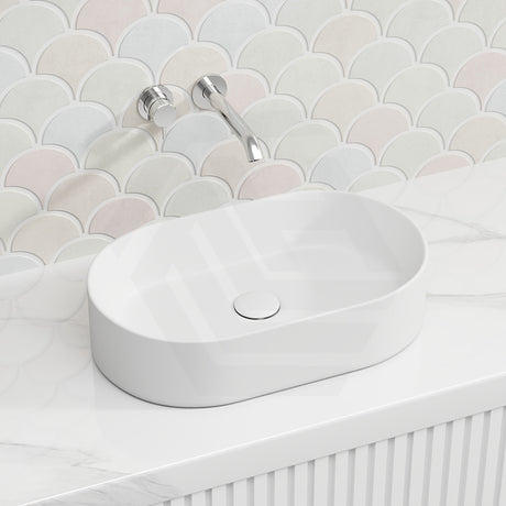 510x310x120mm Fienza Aluca Pill Ceramic Above Counter Basin Slim Edge Colours Available