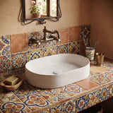 Fienza Aluca Pill Ceramic Above Counter Basin Slim Edge 510x310x120mm - 3 Colours