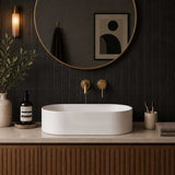 Fienza Aluca Pill Ceramic Above Counter Basin Slim Edge 510x310x120mm - 3 Colours