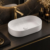 Fienza Aluca Pill Ceramic Above Counter Basin Slim Edge 510x310x120mm - 3 Colours