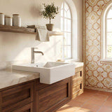 Fienza Jacinta Rectangle Semi Recessed Ceramic Basin 1 or 3 Tap Holes 480x460x150mm - Gloss White