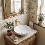 Fienza Aluca Round Above Counter Basin Ceramic Slim Edge 400x400x140mm - Variant Colours