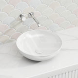 400x400x140mm Fienza Aluca Round Above Counter Basin Ceramic Slim Edge Colours Available