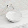 400x400x140mm Fienza Aluca Round Above Counter Basin Ceramic Slim Edge Colours Available