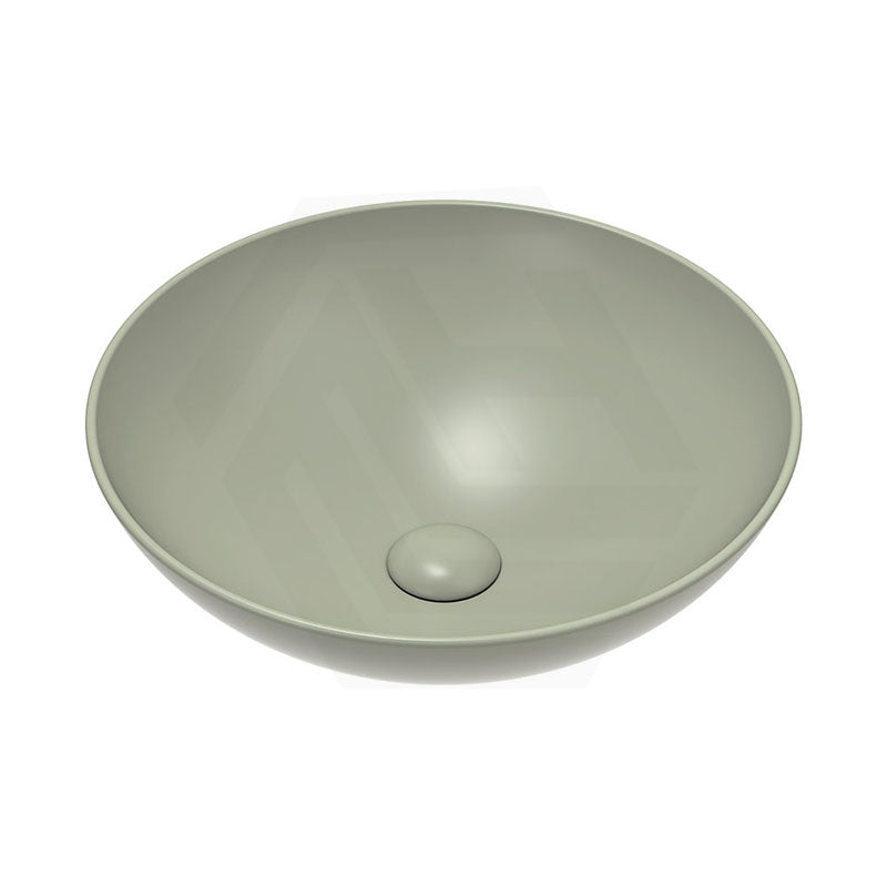 400x400x140mm Fienza Aluca Above Counter Basin Ceramic slim edge design Matt Olive