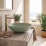 Fienza Aluca Round Above Counter Basin Ceramic Slim Edge 400x400x140mm - Variant Colours