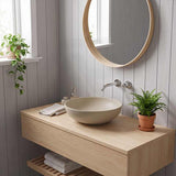 Fienza Aluca Round Above Counter Basin Ceramic Slim Edge 400x400x140mm - Variant Colours