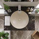 Fienza Aluca Round Above Counter Basin Ceramic Slim Edge 400x400x140mm - Variant Colours
