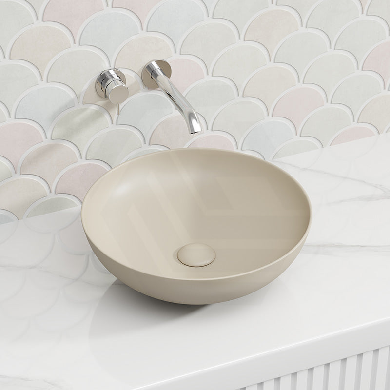 400x400x140mm Fienza Aluca Round Above Counter Basin Ceramic Slim Edge Colours Available