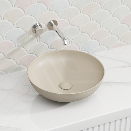 400x400x140mm Fienza Aluca Round Above Counter Basin Ceramic Slim Edge Colours Available