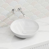 400x400x140mm Fienza Aluca Round Above Counter Basin Ceramic Slim Edge Colours Available