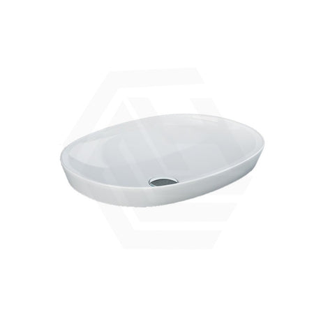 500/600x360x120mm RAK Variant Alpine Gloss White Oval Inset Ceramic Basin NO Tap Hole