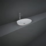 500/600x360x120mm RAK Variant Alpine Gloss White Oval Inset Ceramic Basin NO Tap Hole