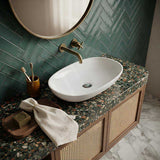 RAK Variant Alpine Oval Inset Ceramic Basin NO Tap Hole 500/600x360x120mm - Gloss White