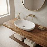 RAK Variant Alpine Oval Inset Ceramic Basin NO Tap Hole 500/600x360x120mm - Gloss White
