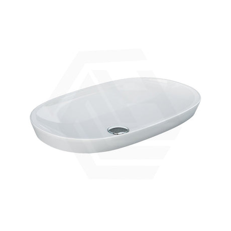 500/600x360x120mm RAK Variant Alpine Gloss White Oval Inset Ceramic Basin NO Tap Hole