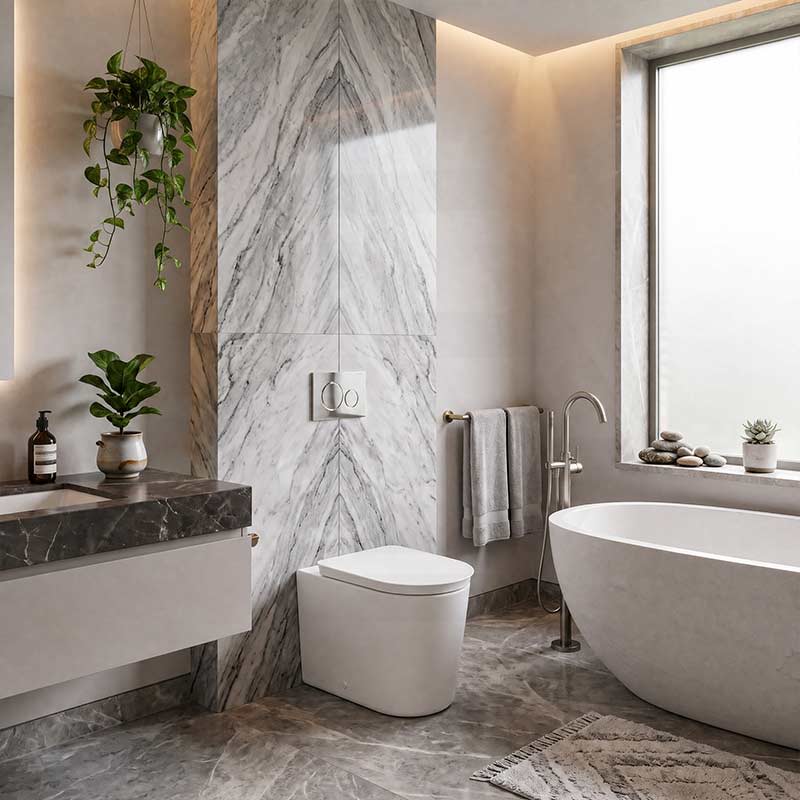 RAK Valet Rimless Wall-Faced Pan with Soft Close Seat 560x363x420mm - Gloss White/Matt White