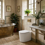 RAK Valet Rimless Wall-Faced Pan with Soft Close Seat 560x363x420mm - Gloss White/Matt White