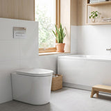 RAK Valet Rimless Wall-Faced Pan with Soft Close Seat 560x363x420mm - Gloss White/Matt White