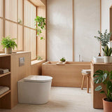RAK Valet Rimless Wall-Faced Pan with Soft Close Seat 560x363x420mm - Gloss White/Matt White