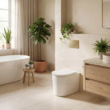 RAK Valet Rimless Wall-Faced Pan with Soft Close Seat 560x363x420mm - Gloss White/Matt White