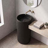 Fienza Minka Solid Surface Freestanding Basin Non-Overflow 450x450x900mm - Variant Colour