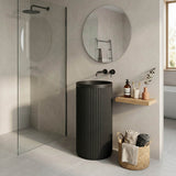 Fienza Minka Solid Surface Freestanding Basin Non-Overflow 450x450x900mm - Variant Colour