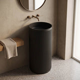Fienza Minka Solid Surface Freestanding Basin Non-Overflow 450x450x900mm - Variant Colour