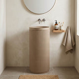 Fienza Minka Solid Surface Freestanding Basin Non-Overflow 450x450x900mm - Variant Colour