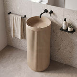 Fienza Minka Solid Surface Freestanding Basin Non-Overflow 450x450x900mm - Variant Colour
