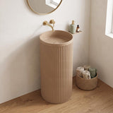 Fienza Minka Solid Surface Freestanding Basin Non-Overflow 450x450x900mm - Variant Colour