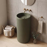 Fienza Minka Solid Surface Freestanding Basin Non-Overflow 450x450x900mm - Variant Colour
