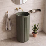 Fienza Minka Solid Surface Freestanding Basin Non-Overflow 450x450x900mm - Variant Colour
