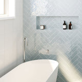 Fienza Kaya Floor Mounted Gooseneck Bath Spout Brass Outlet Variant Colour Available