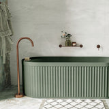 Fienza Kaya Floor Mounted Gooseneck Bath Spout Brass Outlet Variant Colour Available