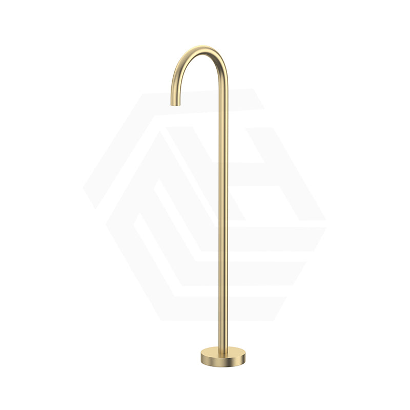 Fienza Kaya Floor Mounted Gooseneck Bath Spout Brass Outlet Variant Colour Available